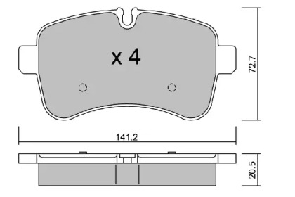 Комплект тормозных колодок AISIN BPIV-2001